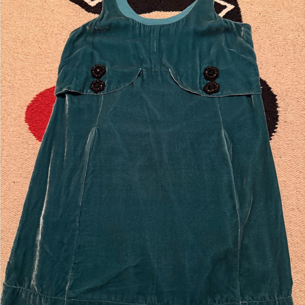 See By Chloe Teal Velvet mini dress - Picture 2 of 12